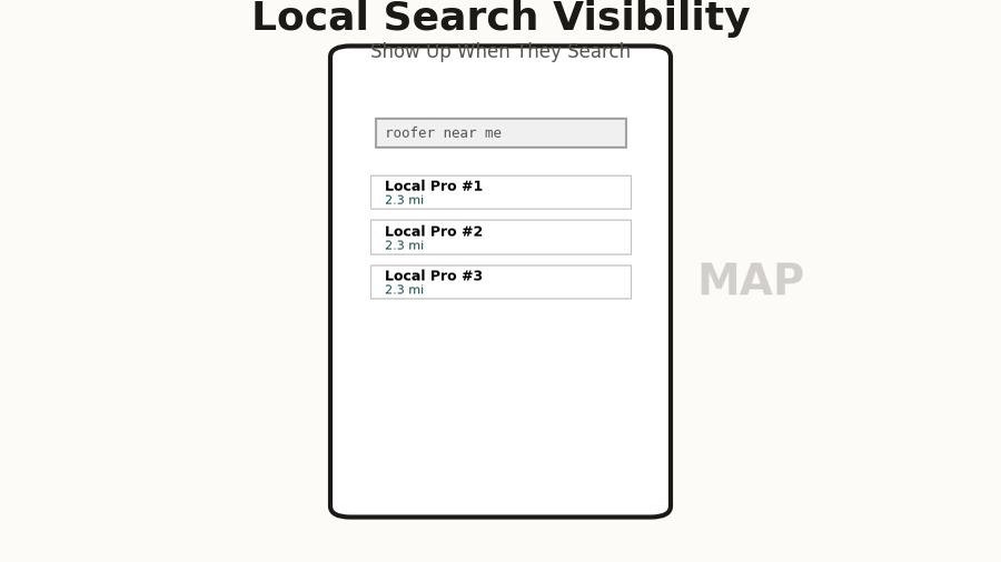 Customer searching for local services on their smartphone